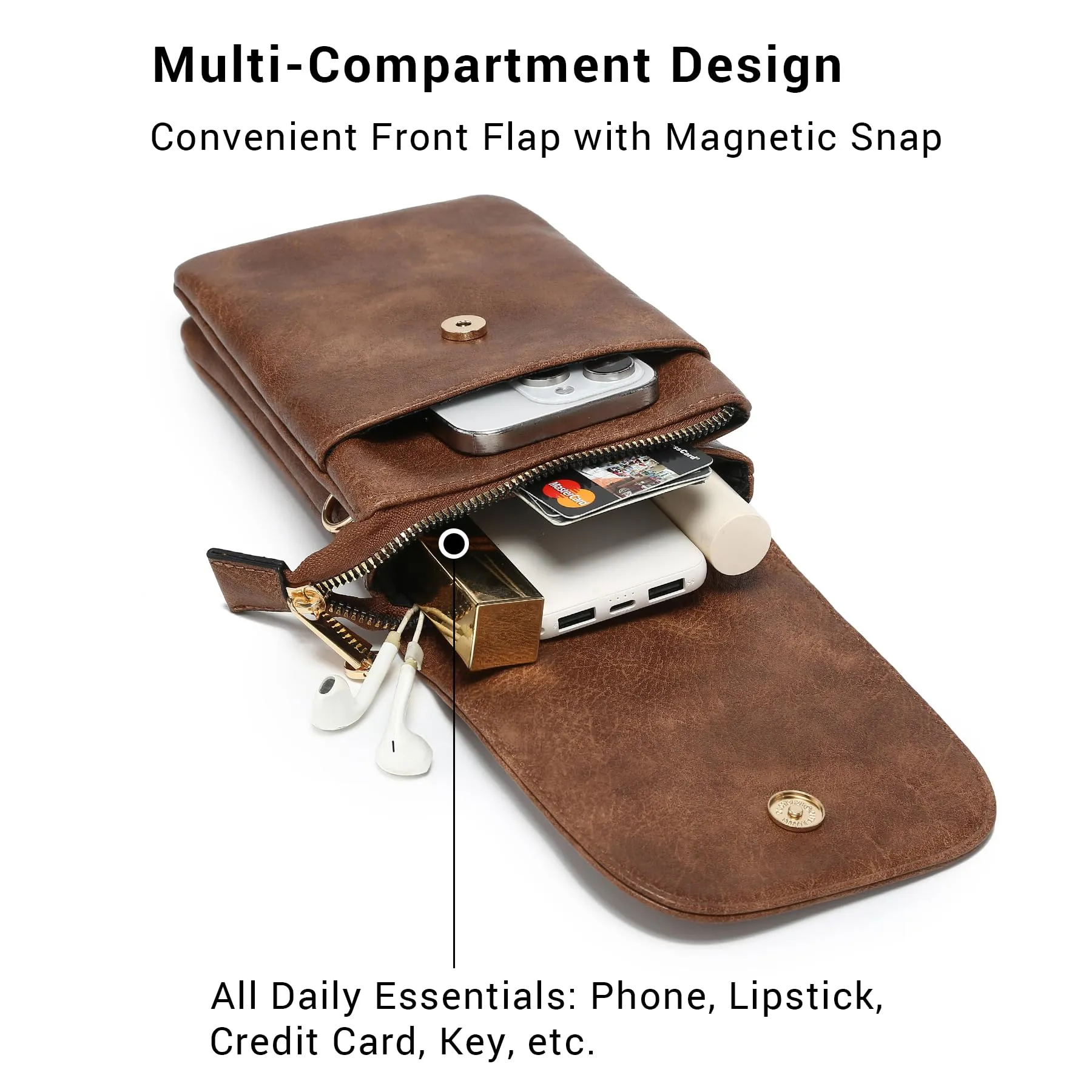 VONMAY Small Crossbody Bags for Women Lightweight Phone Wallet Purses Handbags Wide Strap Cross Body Purse