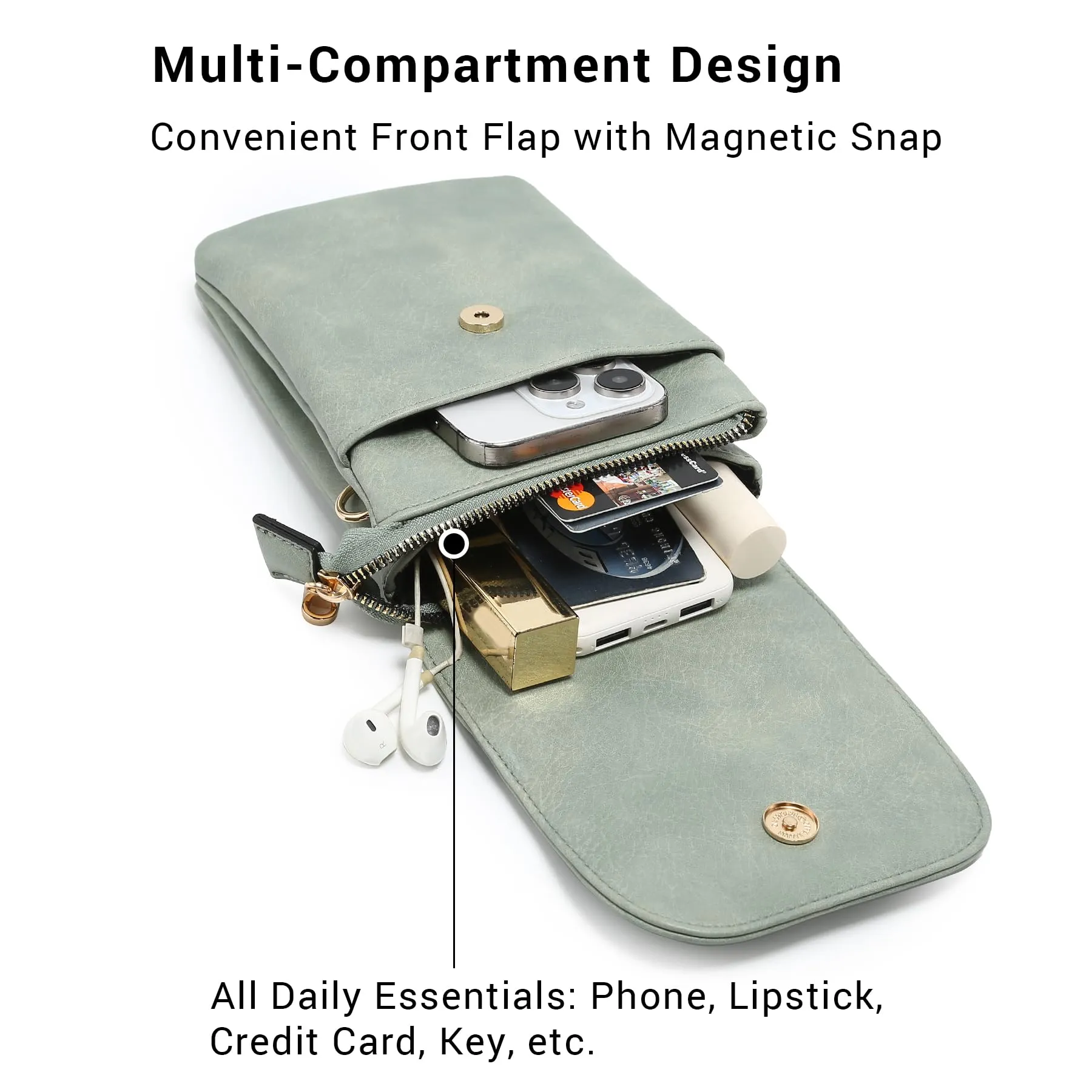 VONMAY Small Crossbody Bags for Women Lightweight Phone Wallet Purses Handbags Wide Strap Cross Body Purse