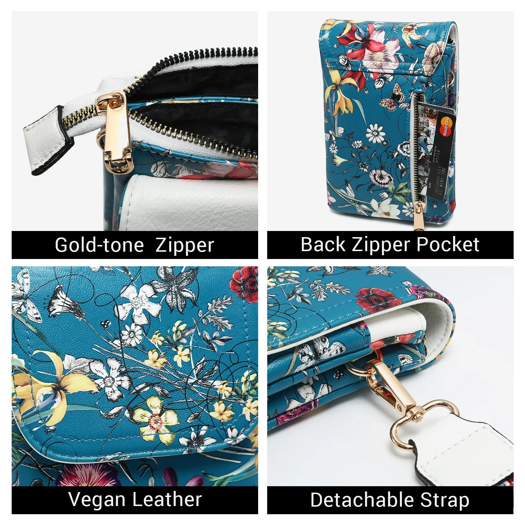 VONMAY Small Crossbody Bags for Women Lightweight Phone Wallet Purses Handbags Wide Strap Cross Body Purse