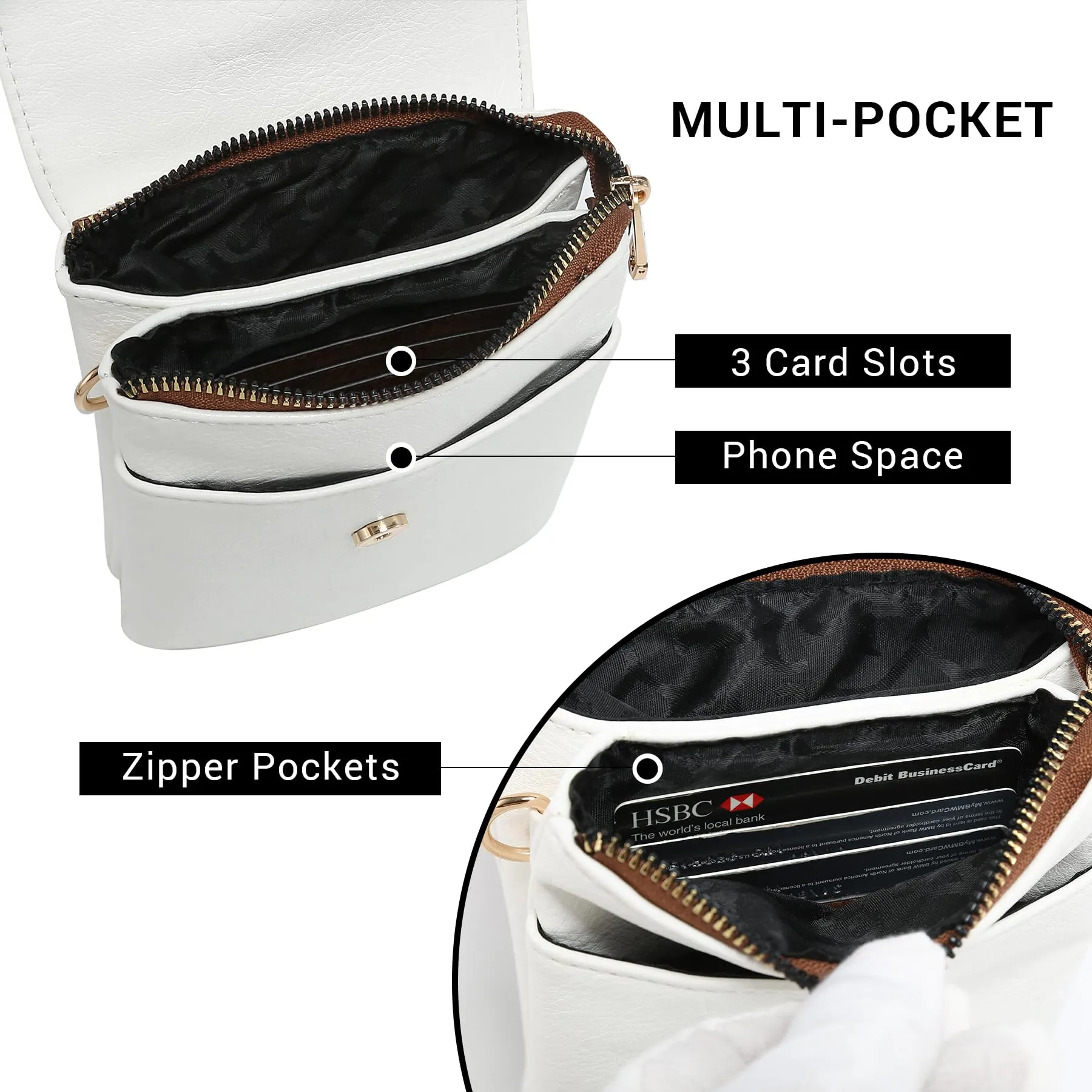 VONMAY Small Crossbody Bags for Women Lightweight Phone Wallet Purses Handbags Wide Strap Cross Body Purse