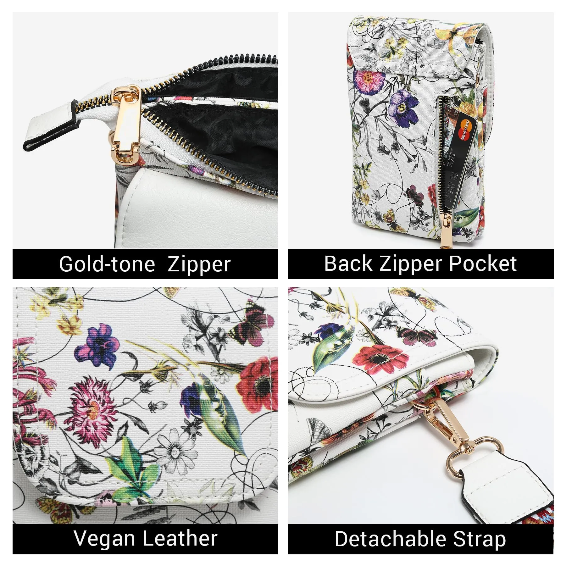 VONMAY Small Crossbody Bags for Women Lightweight Phone Wallet Purses Handbags Wide Strap Cross Body Purse