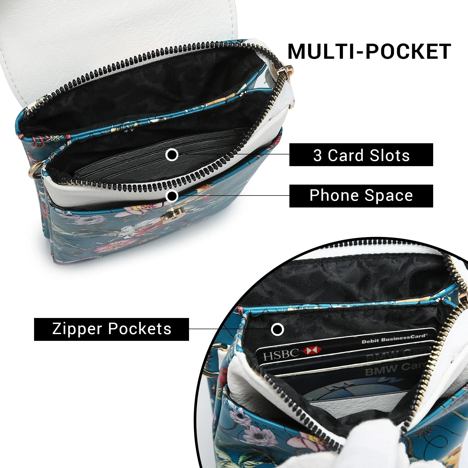 VONMAY Small Crossbody Bags for Women Lightweight Phone Wallet Purses Handbags Wide Strap Cross Body Purse