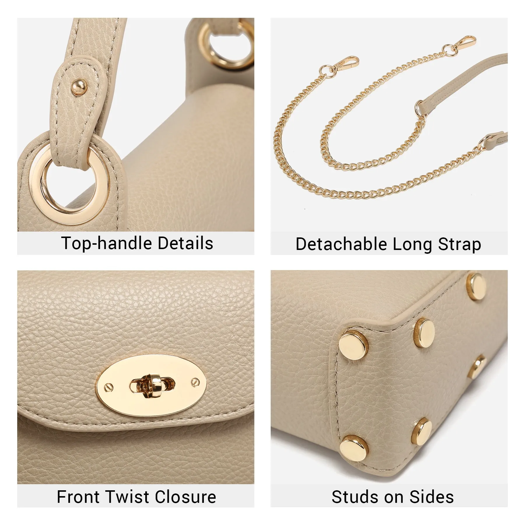 VONMAY Women Small Crossbody Bag Studded Evening Bags Clutch Purse Satchel Handbag for Wedding/Prom/Cocktail Party