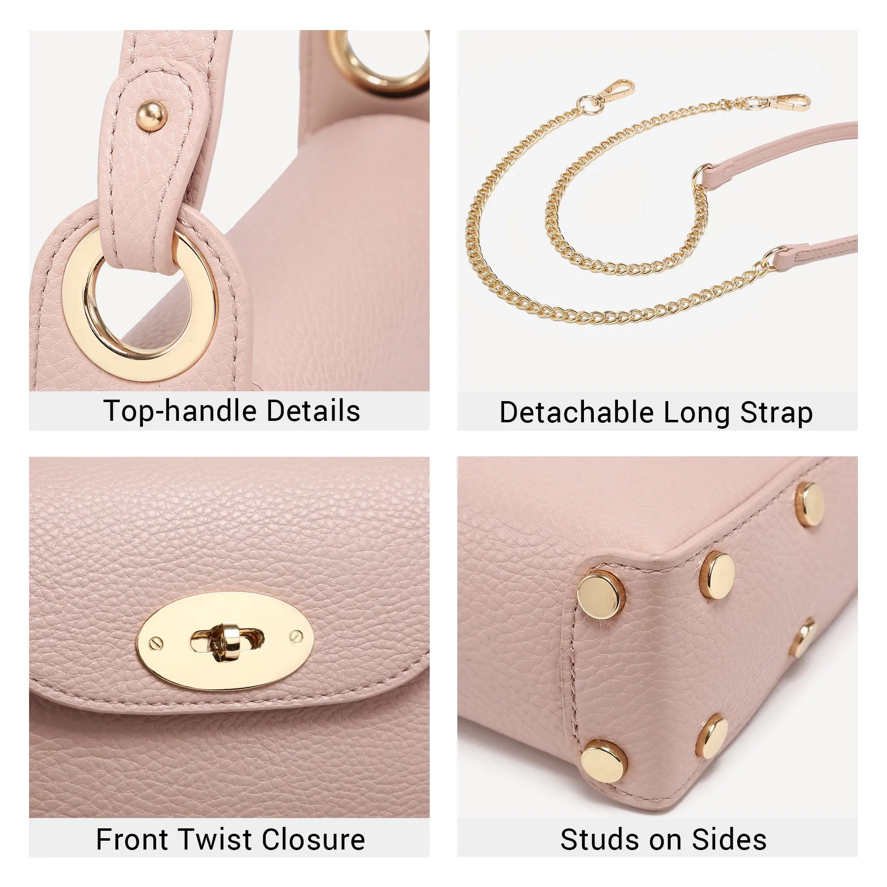 VONMAY Women Small Crossbody Bag Studded Evening Bags Clutch Purse Satchel Handbag for Wedding/Prom/Cocktail Party