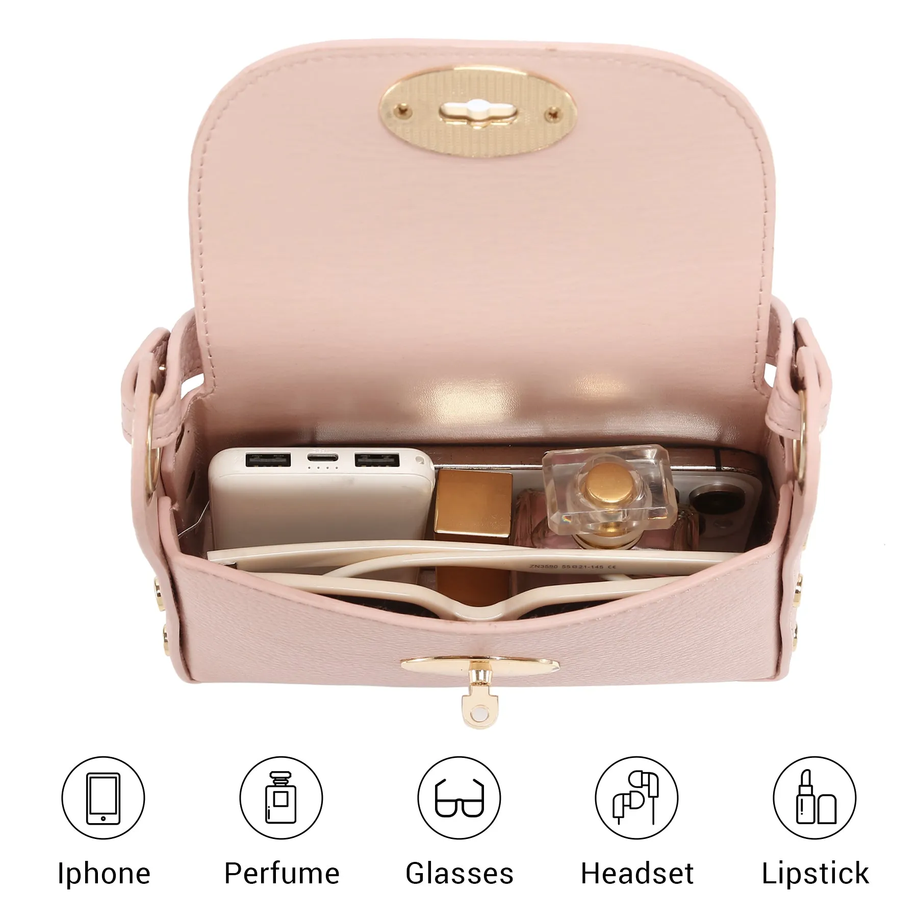 VONMAY Women Small Crossbody Bag Studded Evening Bags Clutch Purse Satchel Handbag for Wedding/Prom/Cocktail Party