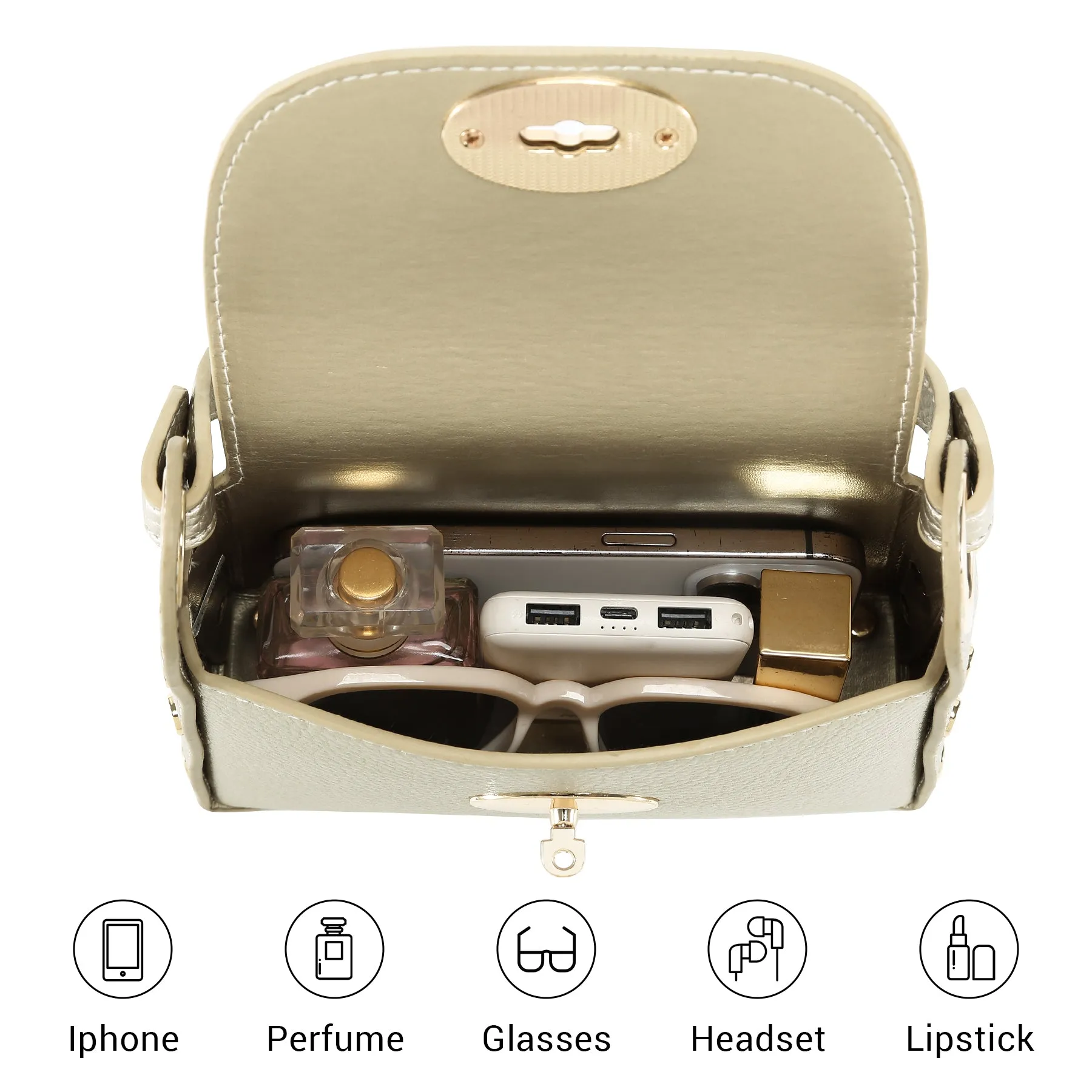 VONMAY Women Small Crossbody Bag Studded Evening Bags Clutch Purse Satchel Handbag for Wedding/Prom/Cocktail Party