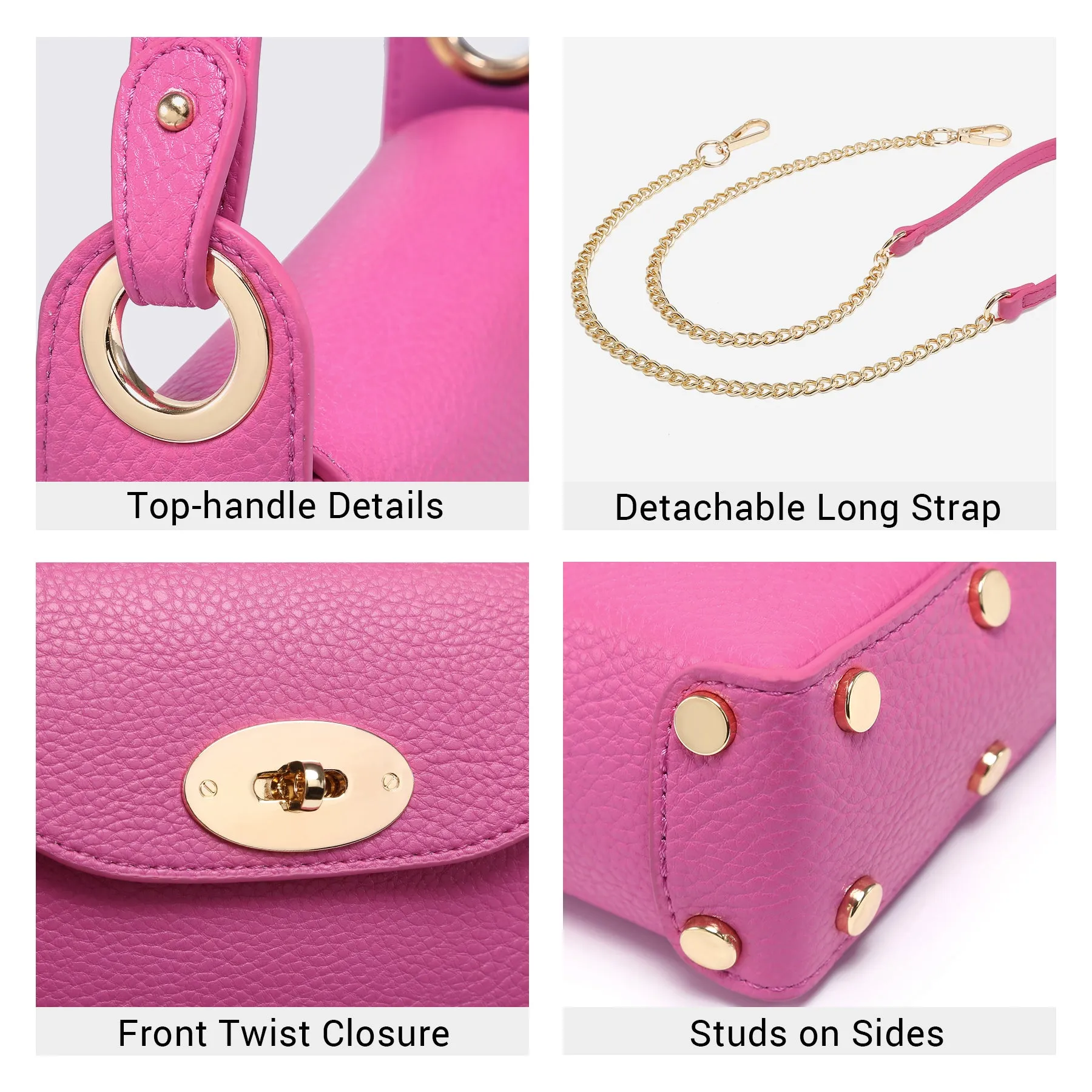 VONMAY Women Small Crossbody Bag Studded Evening Bags Clutch Purse Satchel Handbag for Wedding/Prom/Cocktail Party