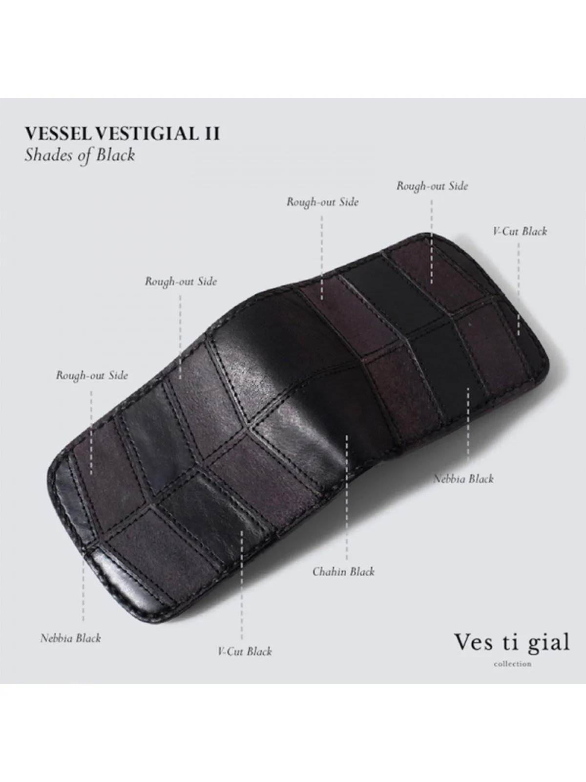 Voyej Vessel II Vestigial Shades Of Black Short Wallet