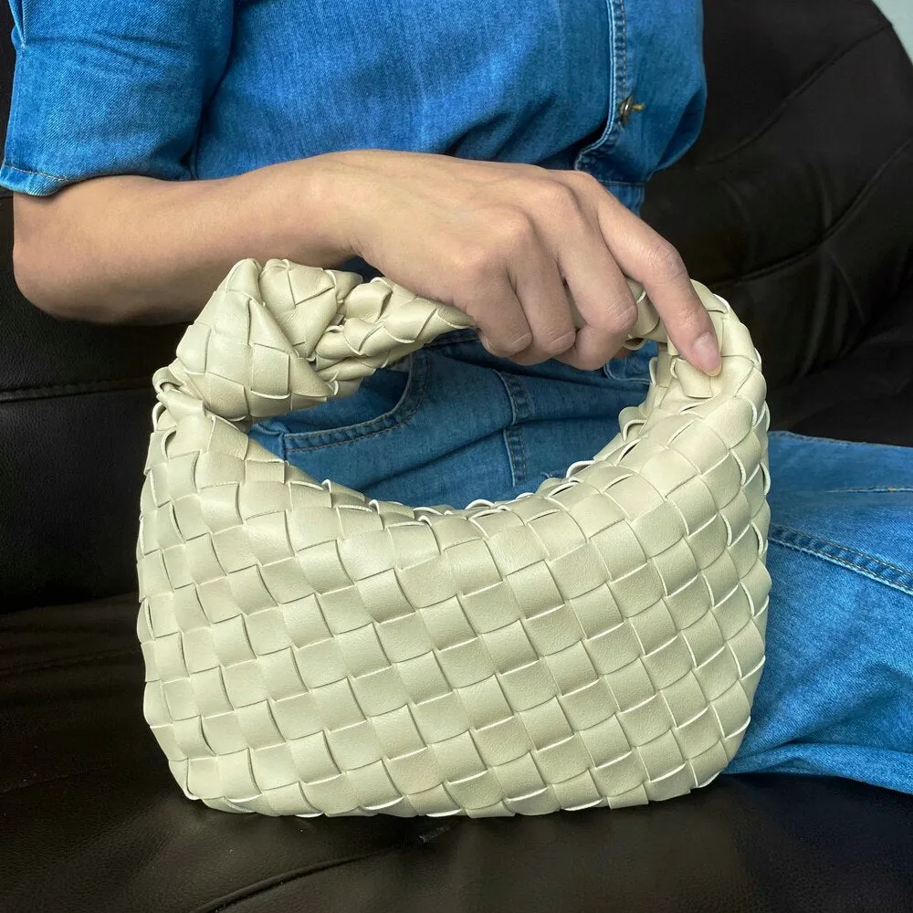 Vvsha Handbags For Women 2024 Fashion Classic Hand-Woven Ladies Knotted Armpit Hobo High-Texture Casual Bags Gold Zipper Tote Bag