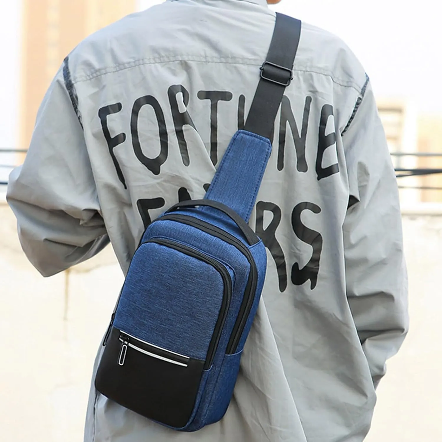 Waterproof Sling Bag Crossbody Backpack for Men Women Sling Backpack Hiking Travel Multipurpose Cross Body Chest Bag