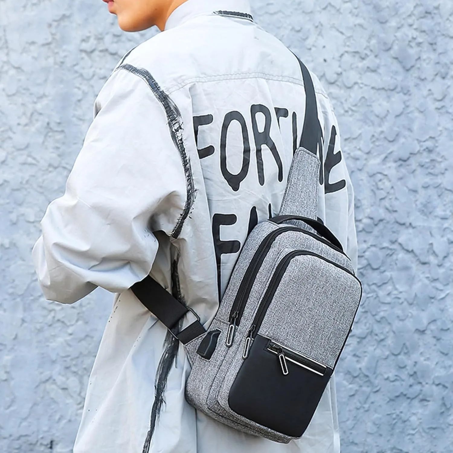 Waterproof Sling Bag Crossbody Backpack for Men Women Sling Backpack Hiking Travel Multipurpose Cross Body Chest Bag