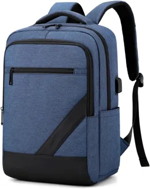 With Charging Port Casual Daypack for Work, Business, College(Black)