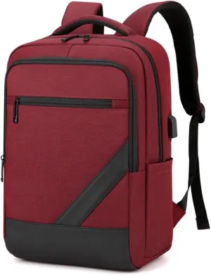 With Charging Port Casual Daypack for Work, Business, College(E)