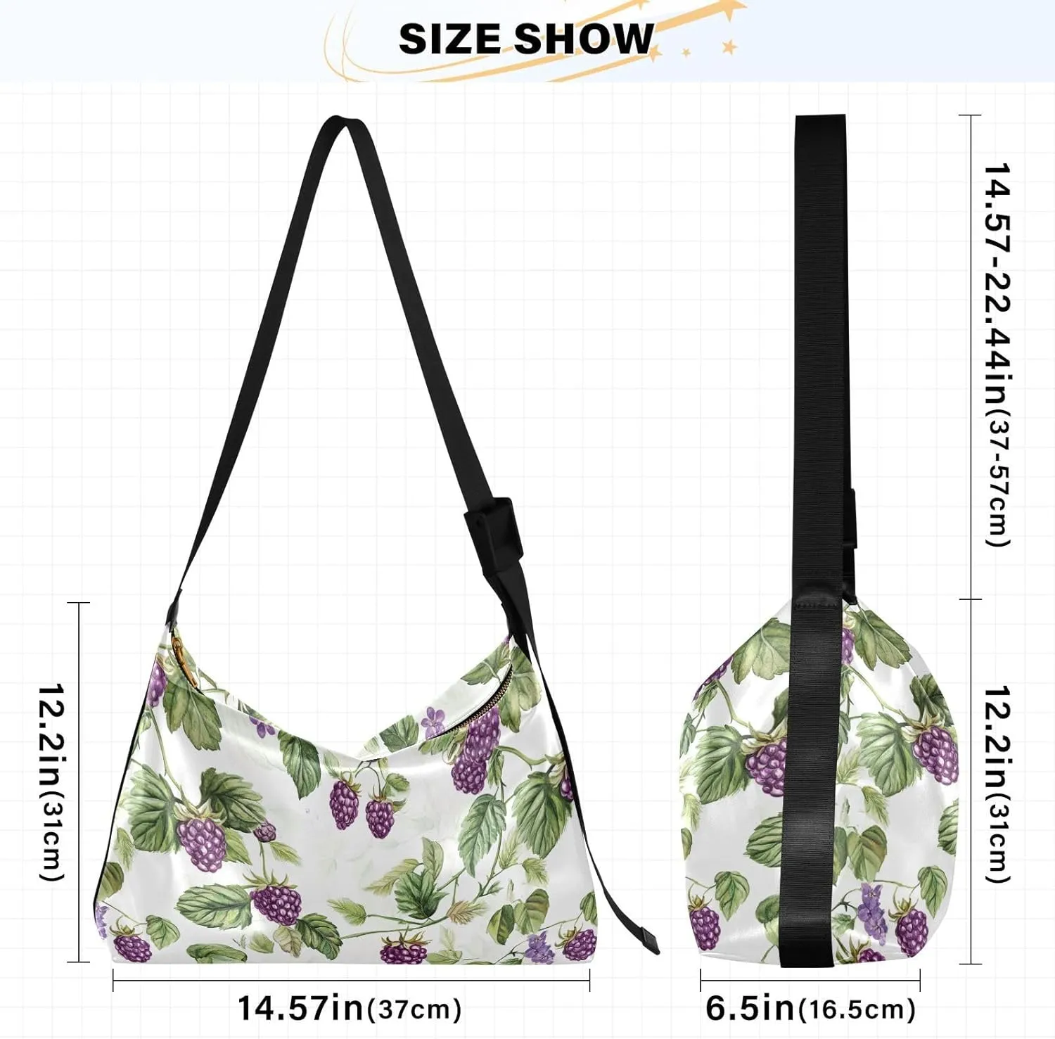 Women Cross Shoulder Bags Trendy Womens Shoulder Bags Side Bag Fresh Serviceberry Fruit