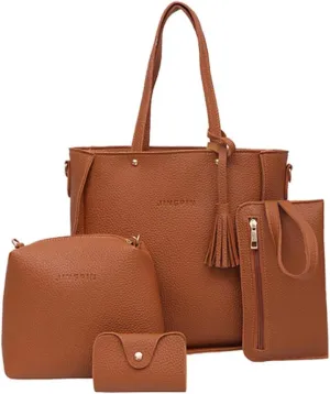 Women Shoulder Handbag Four Bags Crossbody Bags Tote Pieces Shoulder Four Women Handbag Set Bag Wallet Bag