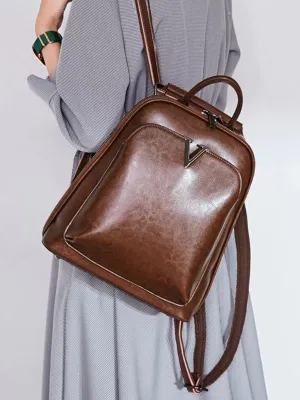 Women Vintage Backpack Female High Quality Leather Book School Bags