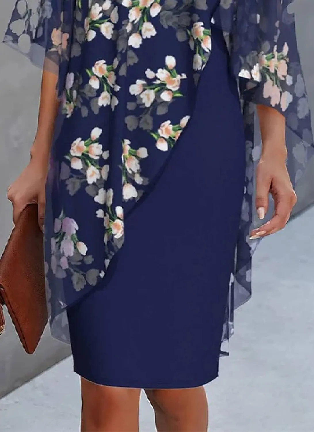 Womens 2025 Summer Chic Mini Dress Round Neck Short Sleeve Shift Floral Print Casual Beach Party Short Dresses