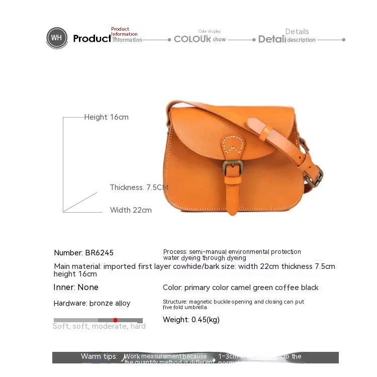 Women's Full Grain Leather Shoulder Bag