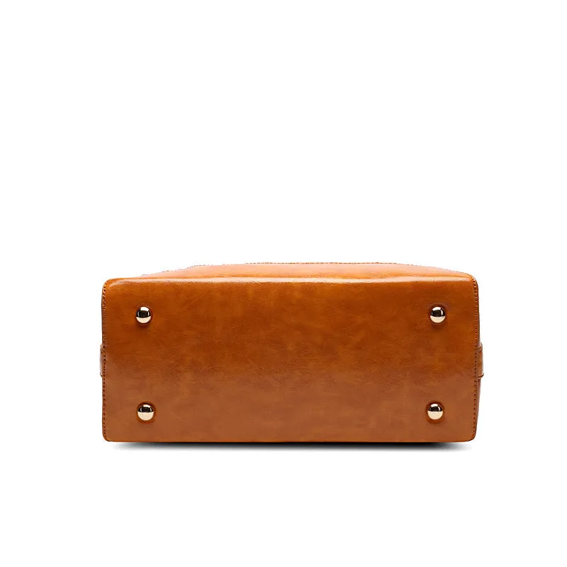 Women’s Leather Handbag with Adjustable Shoulder Strap
