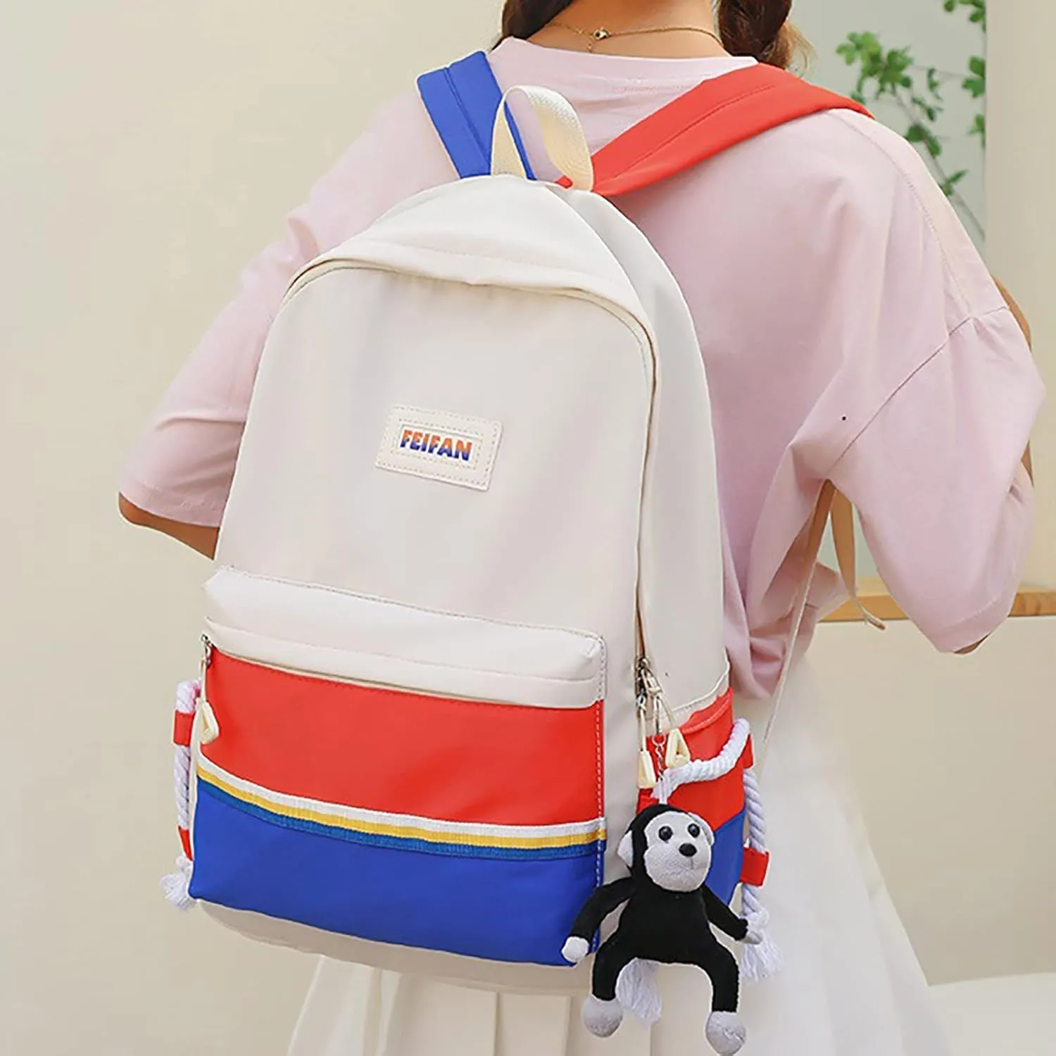 Women's Modern Backpack, Women's Anti-Theft Backpack, Genuine Leather, Theft Protection, 2 in 1 Handbag as Leather Backpack, Portable Fashionable Shoulder Bag, Purse, Travel Backpack, Daypack