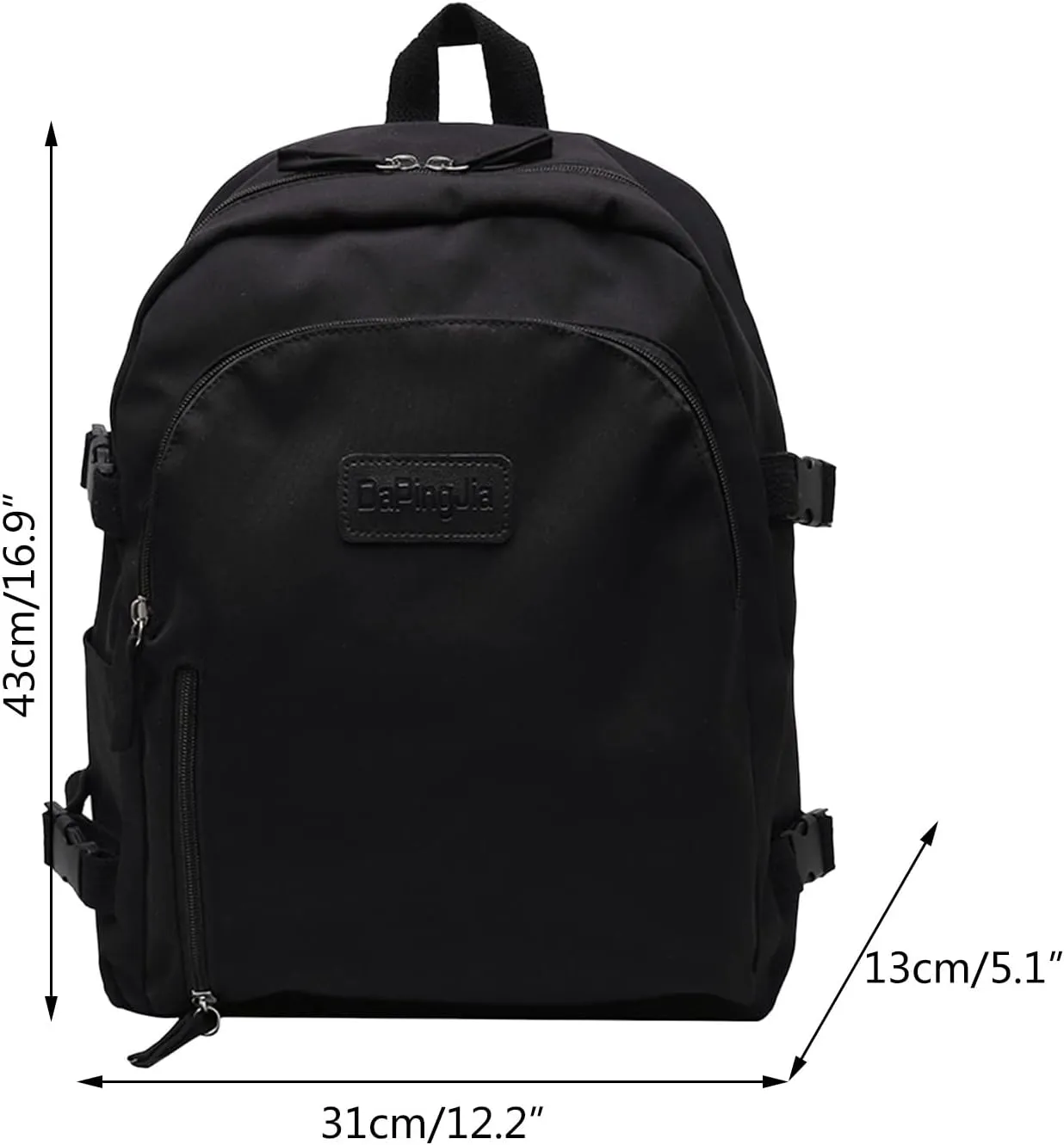 Women's Travel Cloth Lightweight Fashion Backpack Comfortable Messenger Bags Outdoor Travel Backpack for Girls(Black)