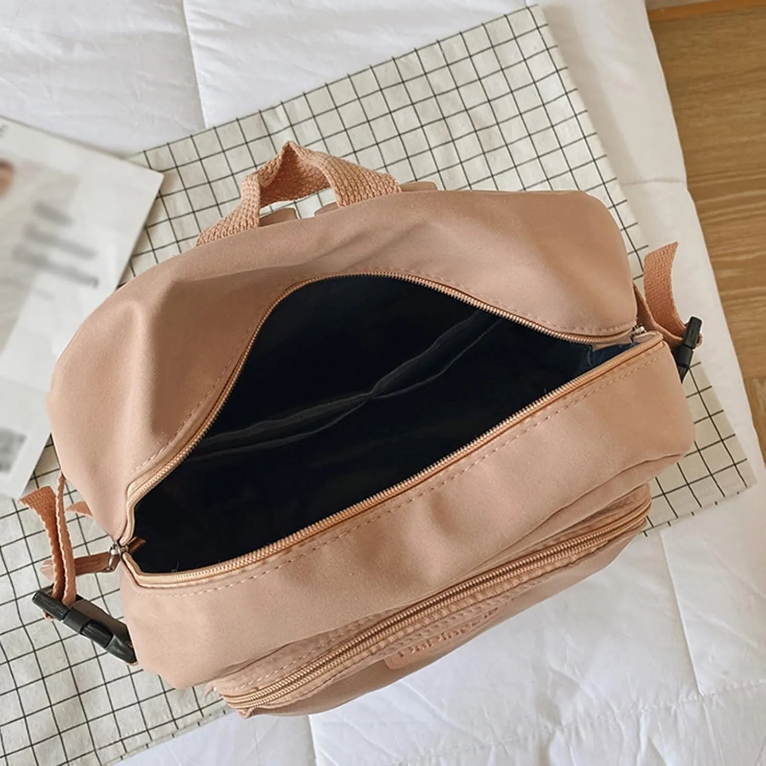 Women's Travel Cloth Lightweight Fashion Backpack Comfortable Messenger Bags Outdoor Travel Backpack for Girls(Black)