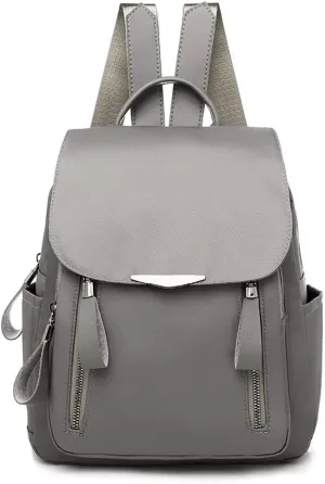 Women's Travel Zipper Fashion Simple Color Outdoor Backpack Bag Contrast Bag Backpack Hooks for 70l (Khaki, One Size)