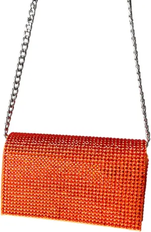 WUURAA Glitter Evening Bag for Women Wedding Clutch Purse Chain Shoulder Bag Small Party Handbag Crossbody Bag