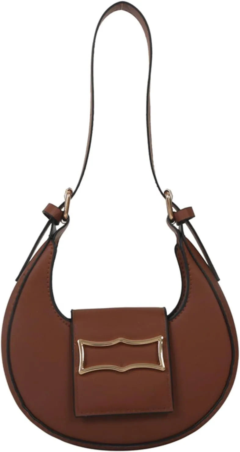 WUURAA Trendy Handbags PU Shoulder Bag Saddle Bags for Women Girls Clutch Bag Luxury Sactchel Bag