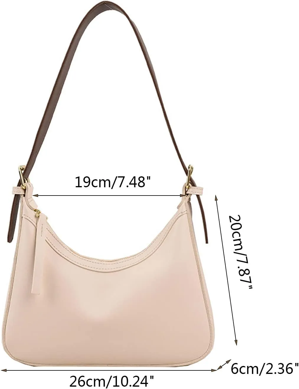 WUURAA Women's PU Leather Shoulder Bags Fashion Tote Handbag Female Casual Clutch Bag Korean Style Saddle Bag for Shopping