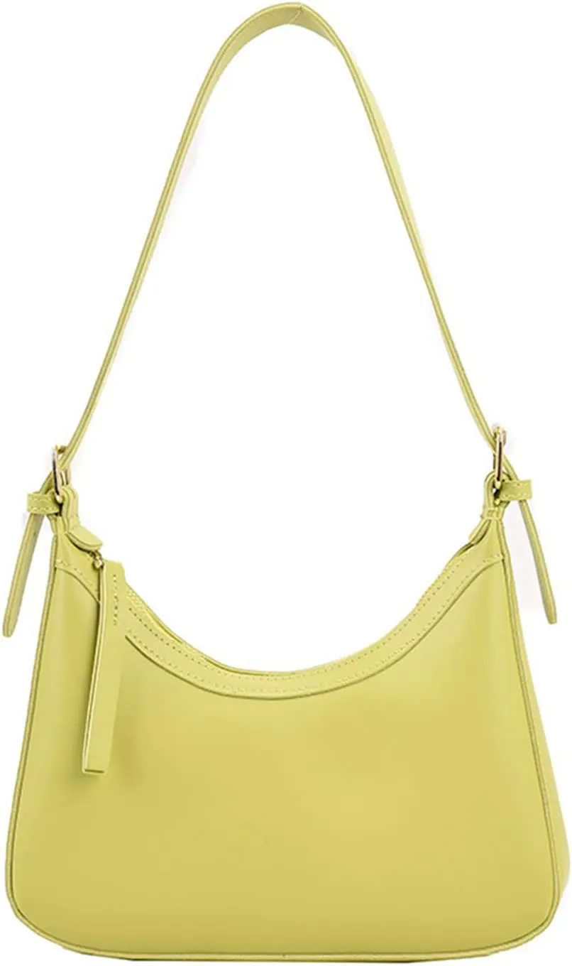 WUURAA Women's PU Leather Shoulder Bags Fashion Tote Handbag Female Casual Clutch Bag Korean Style Saddle Bag for Shopping