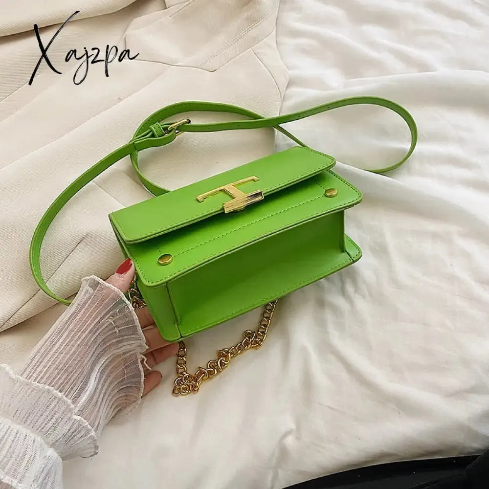 Xajzpa - Crossbody Bags for Women Trend Designer PU Leather Shoulder Bag Female Luxury Brand Handbags Purse Candy Color