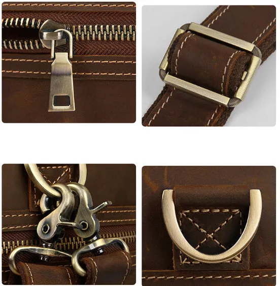 YAAGLE Unisex Genuine Leather Travel Duffel Handbag Tote YG7317LR