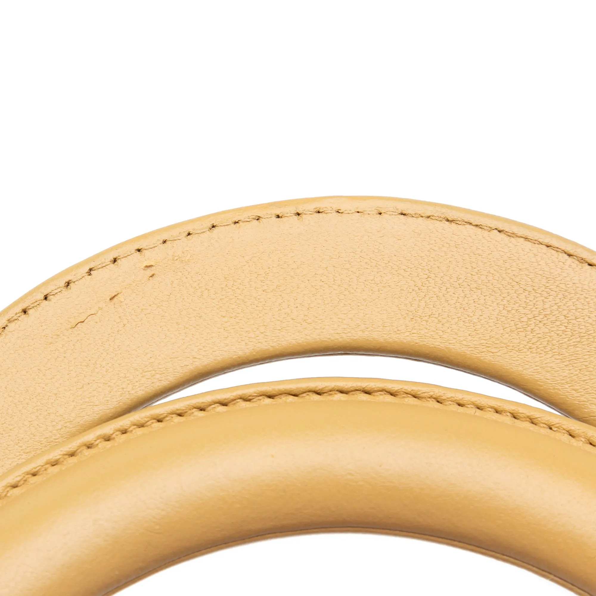Yellow Dior Medium Lambskin Cannage Lady Dior Satchel