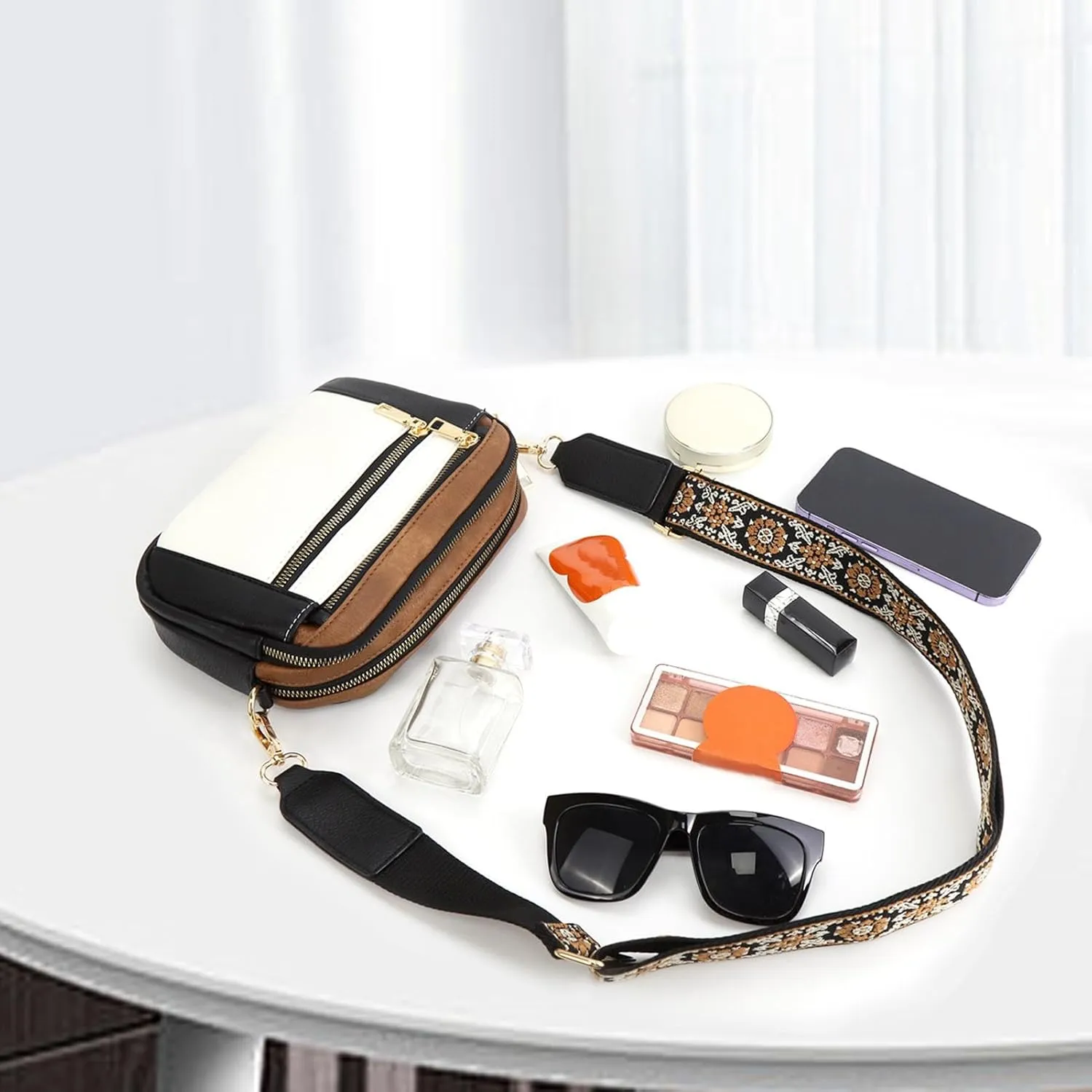 Zqkimzi Shoulder Bags | Women's Shoulder Bag | Fashion Shoulder Bag | PU Leather Bag, Fashion Women's Shoulder Bags, Multiple Pockets, Hobo Bags, Fashion Shoulder Bags for Women